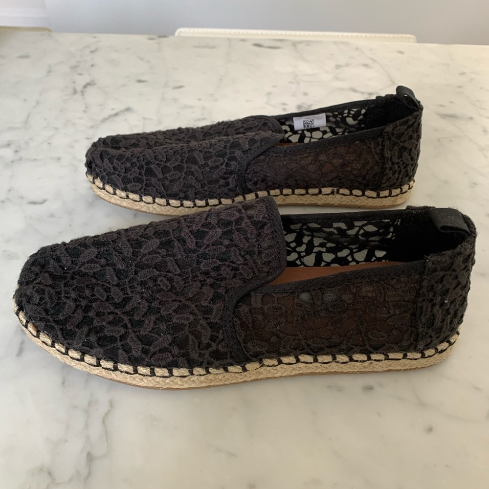 Tom’s Alpargata Lace Espadrille Black 7